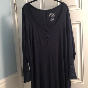 Navy blue skater dress